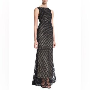ALICE + OLIVIA Jae Open-Back Gown Jay Sleeveless Beaded